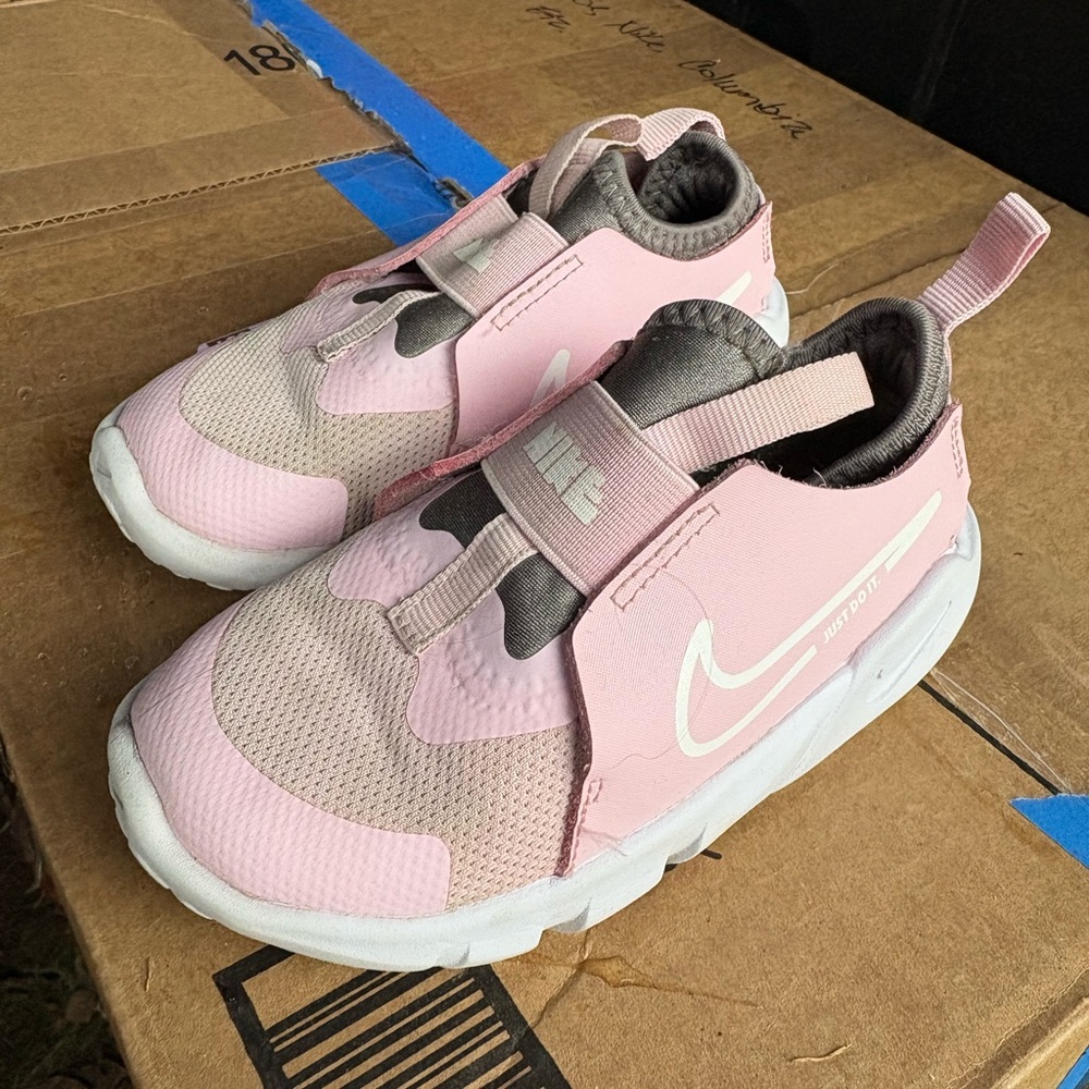 Nike Kids Pink and Gray Sneakers